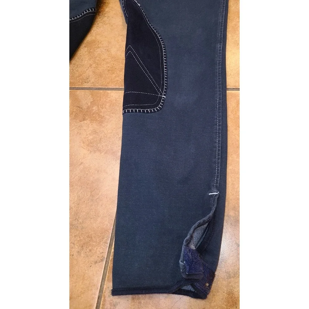 Ovation‎ Women's Euro Melange Zip Front Knee Patch Breeches 34R